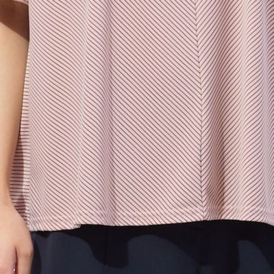 【洗える・日本製】ミニボーダーＴシャツ（２１１２３５２３）