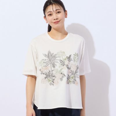 洗える】サファリ刺繍Tシャツ（21123528） | MISSEL