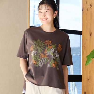 今季新作新品半額 ミゼール missel Lサイズ 刺繍キラキラTシャツ