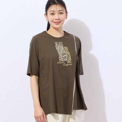 【洗える・日本製】Ｕｒｂａｎ　Ｓａｆａｒｉ　アシンメトリーＴシャツ（２１１２３５３０）