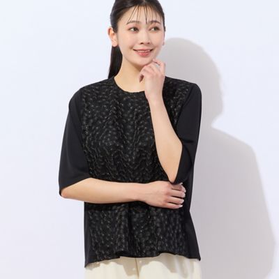 【洗える・日本製】ミニフラワー刺繍カットソー（２１１２３５３５）