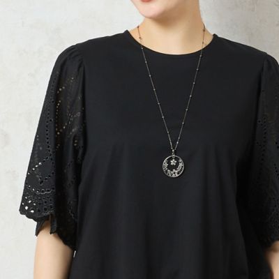 【人気アイテム・洗える】レーススリーブＴシャツ（２１１２４５０３）
