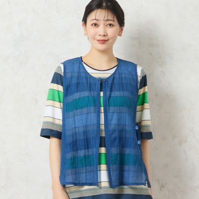 【洗える・日本製・綿１００％】カラーボーダーＴシャツ（２１１２４５２３）