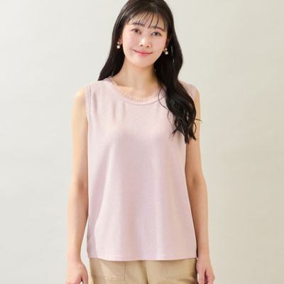 洗える・M～3Lサイズ】グリッターニットタンクトップ
