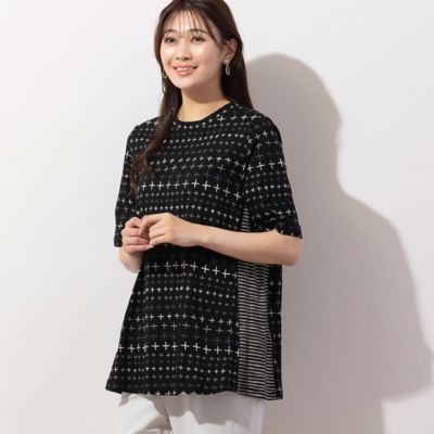 ＜MISSEL＞クロスモチーフコットンＴシャツ（２１１２５３１１）