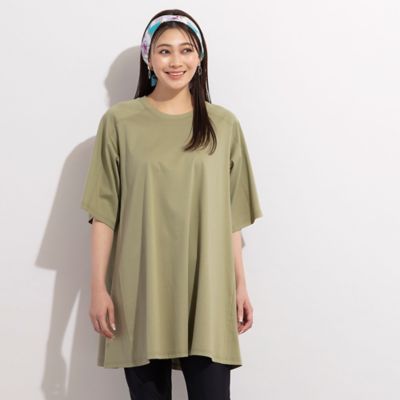 ＜MISSEL＞接触冷感「涼」　Ａラインフレアチュニック（２１１２５３６０）