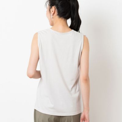 ハシゴ刺繍　ノースリーブコットントップス（２１１２５４０１）
