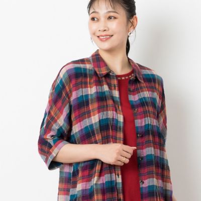 ハシゴ刺繍　ノースリーブコットントップス（２１１２５４０１）