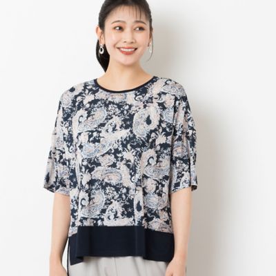 ペイズリープリントＴシャツ（２１１２５４０５）