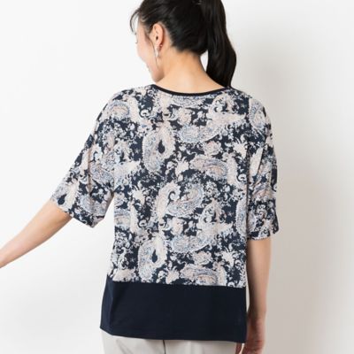 ペイズリープリントＴシャツ（２１１２５４０５）