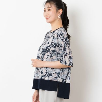 ペイズリープリントＴシャツ（２１１２５４０５）