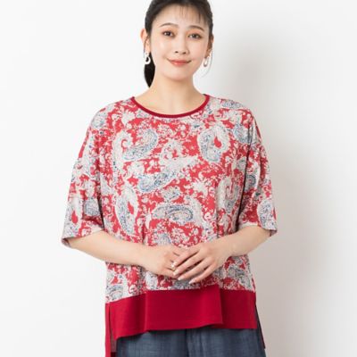 ペイズリープリントＴシャツ（２１１２５４０５）