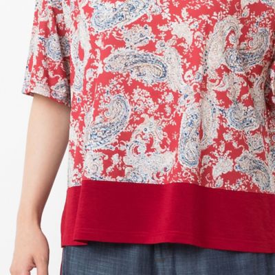 ペイズリープリントＴシャツ（２１１２５４０５）