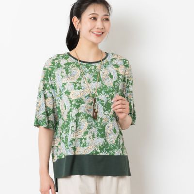 ペイズリープリントＴシャツ（２１１２５４０５）