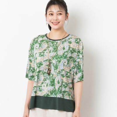 ペイズリープリントＴシャツ（２１１２５４０５）