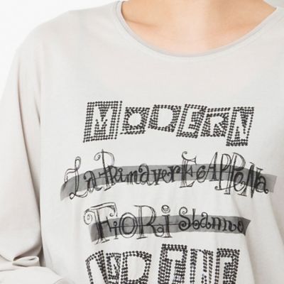 ロゴ刺繍ロンＴ（２１１２５４５４）