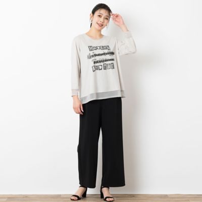 ロゴ刺繍ロンＴ（２１１２５４５４）