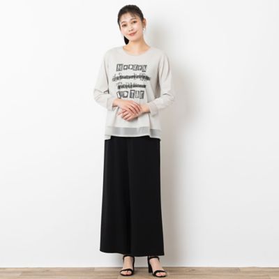ロゴ刺繍ロンＴ（２１１２５４５４）