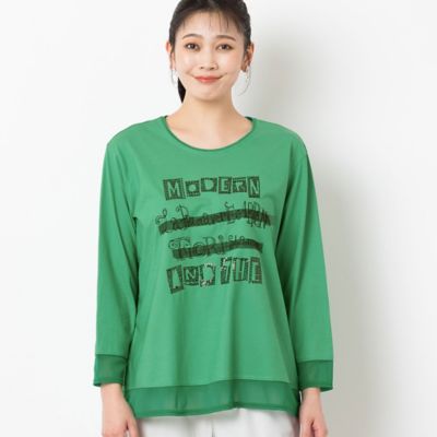 ロゴ刺繍ロンＴ（２１１２５４５４）