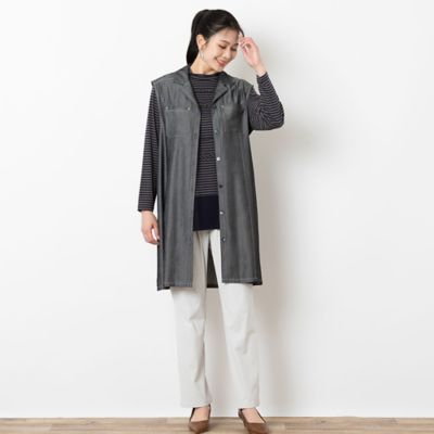 リボン刺繍ボーダーカットソー（２１１２５４５５）