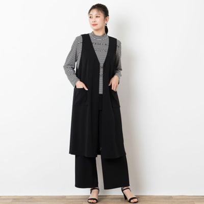 リボン刺繍ボーダーカットソー（２１１２５４５５）
