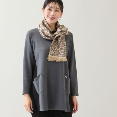 保温性・洗える・3L／4Lサイズあり】バイカラーチュニック