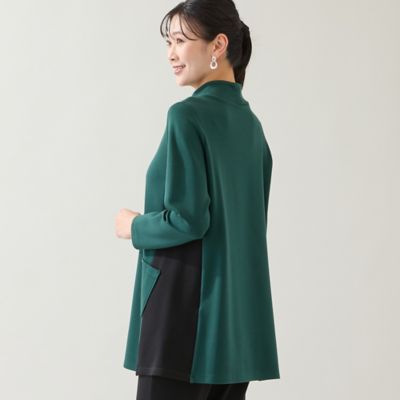 保温性・洗える・3L／4Lサイズあり】バイカラーチュニック