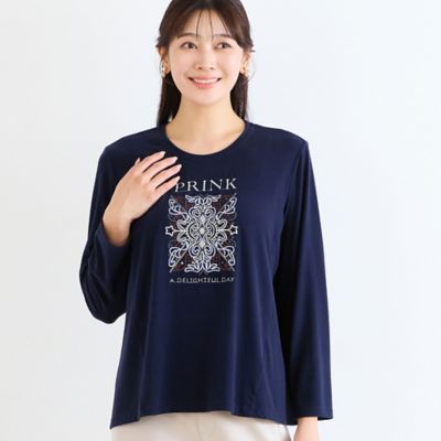 洗える・吸湿発熱素材・日本製・3Lサイズあり】PRINK刺繍