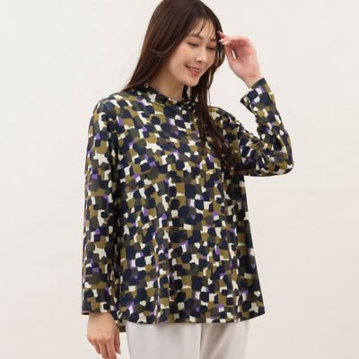 ＜MISSEL＞ジオメトリックプリントカットソー（２１１２６３０６）