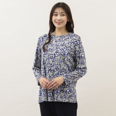 ＜MISSEL＞レーヨン片袋・フラワープリントカットソー（２１１２６３２８）