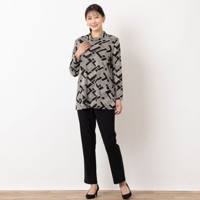 幾何柄ジャカードカットソー（21126405） | MISSEL/ミゼール