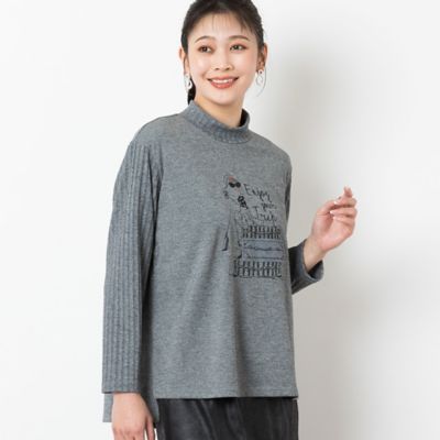 ＜MISSEL＞Ｅｎｊｏｙ　ｙｏｕｒ　Ｔｒｉｐ　刺繍入りカットソー（２１１２６４５１）