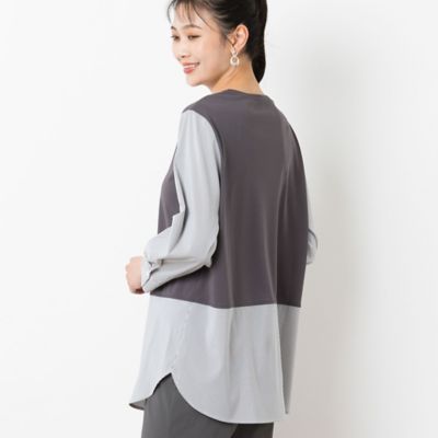 シャツドッキングプルオーバー（ストライプ）（２１１２６４５３Ａ）