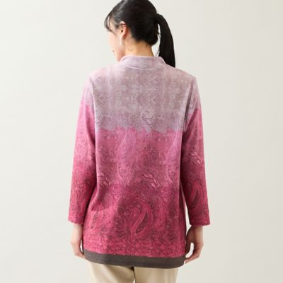 洗える・日本製・3L／4Lサイズあり】ペイズリー柄チュニック