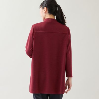 洗える・日本製・3L／4Lサイズあり】千鳥柄フロッキーチュニック