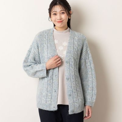 美品 トゥモローランド　ケーブルニット カーディガン ハイブリットケーブル クルーネックカーディガン