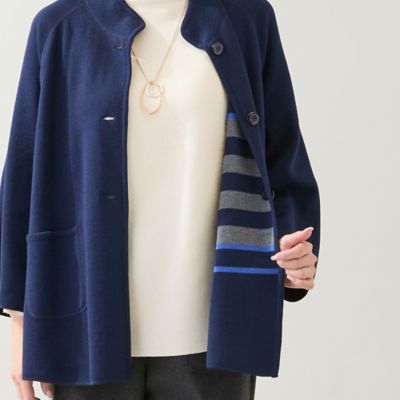 リバーシブル・WEB限定カラーあり】Aラインニットカーディガン