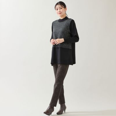 日本製】スパンコールニットチュニック（21136506） | MISSEL