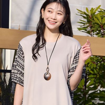 ウッドサークルネックレス（２１１４２５０７）