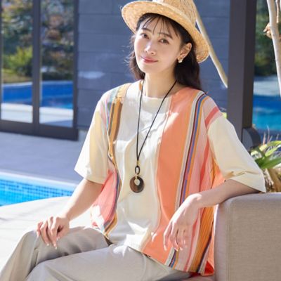 ウッドサークルネックレス（２１１４２５０７）