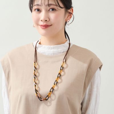 べっ甲調 チェーンネックレス べっ甲調チェーンネックレス（21142607） | MISSEL/ミゼール