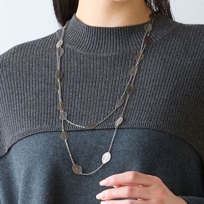 一部店舗／WEB限定】リーフモチーフロングネックレス
