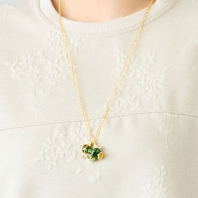 一部店舗／WEB限定】ティーポットネックレス（グリーン