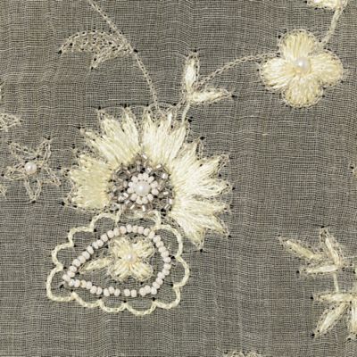 ビーズフラワー刺繍ストール（２１１６２５０２）