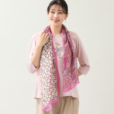 接触冷感】小紋柄ストール（21162602） | MISSEL/ミゼール