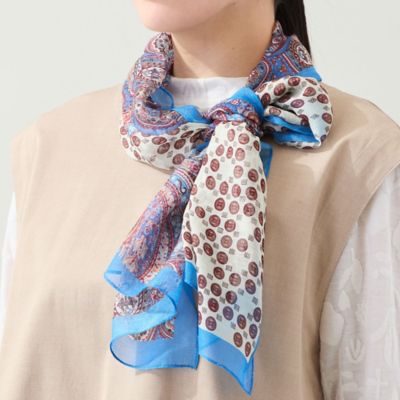 接触冷感】小紋柄ストール（21162602） | MISSEL/ミゼール