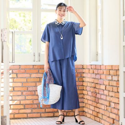 接触冷感】小紋柄ストール（21162602） | MISSEL/ミゼール