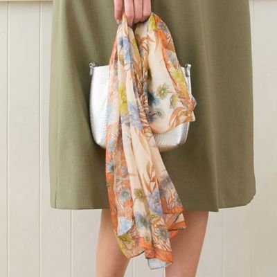 接触冷感】エレガンスフラワーストール（21162603） | MISSEL