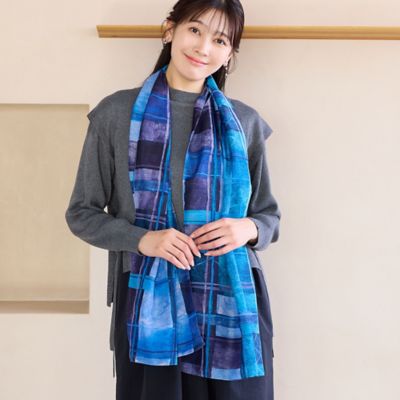 一部店舗／WEB限定・イタリア製】チェック柄カラーストール