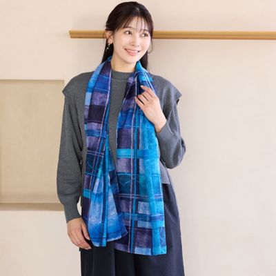一部店舗／WEB限定・イタリア製】チェック柄カラーストール